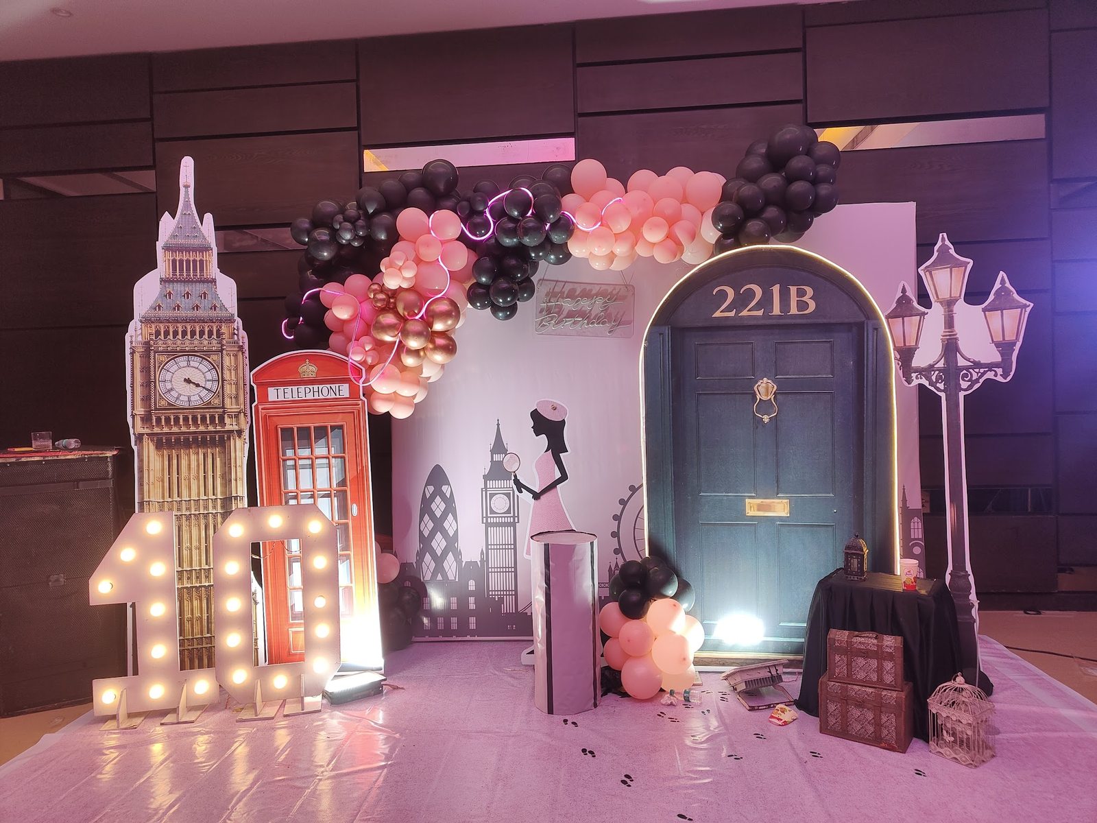 Spy theme decor, Sherlock Holmes 221B setup