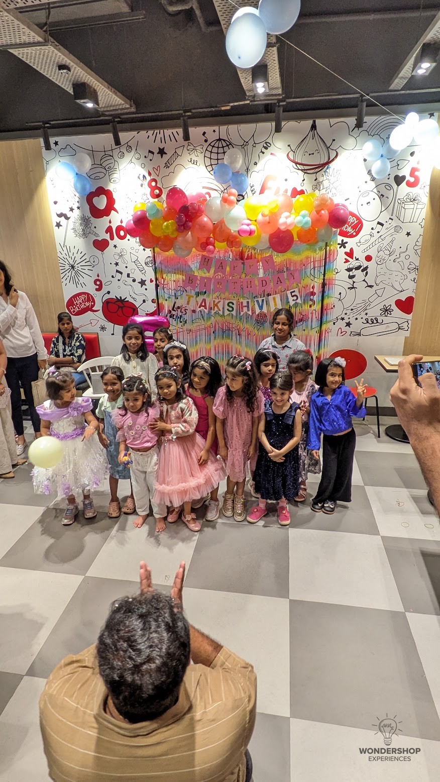 Restaurant birthday celebration — real event photo