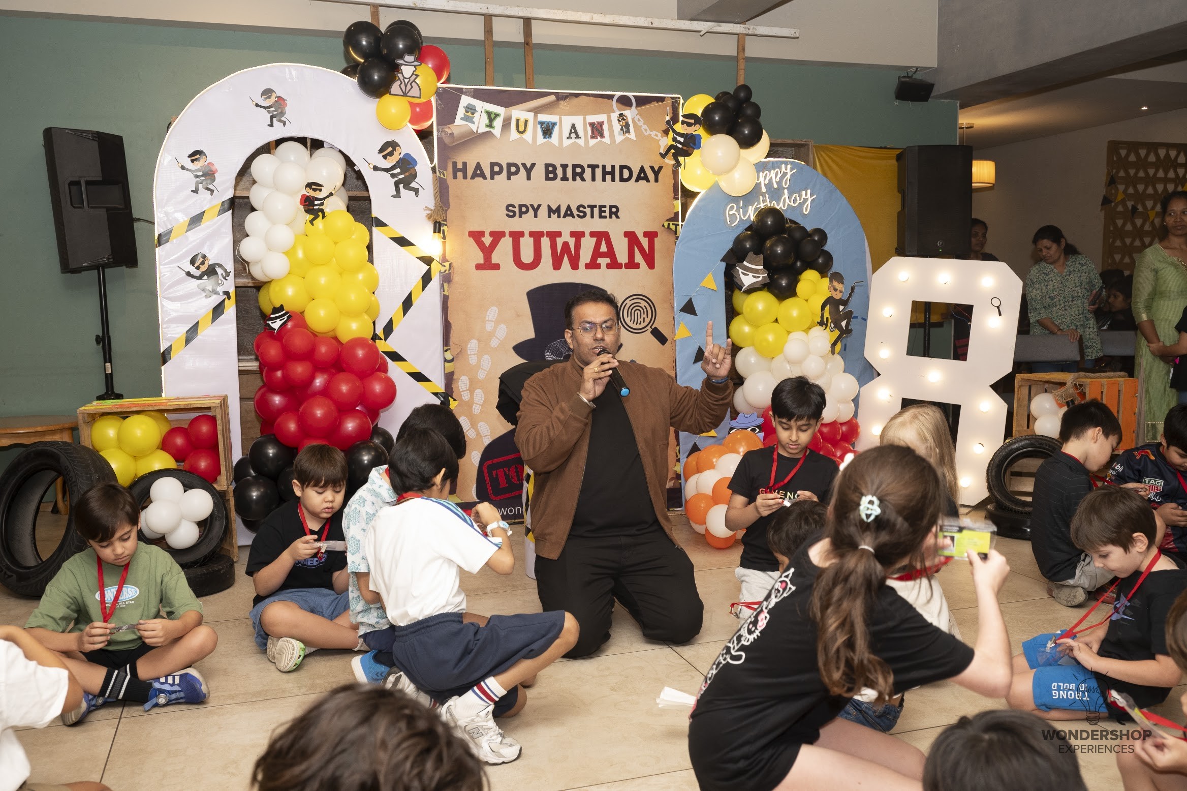 Spy mission host engaging kids