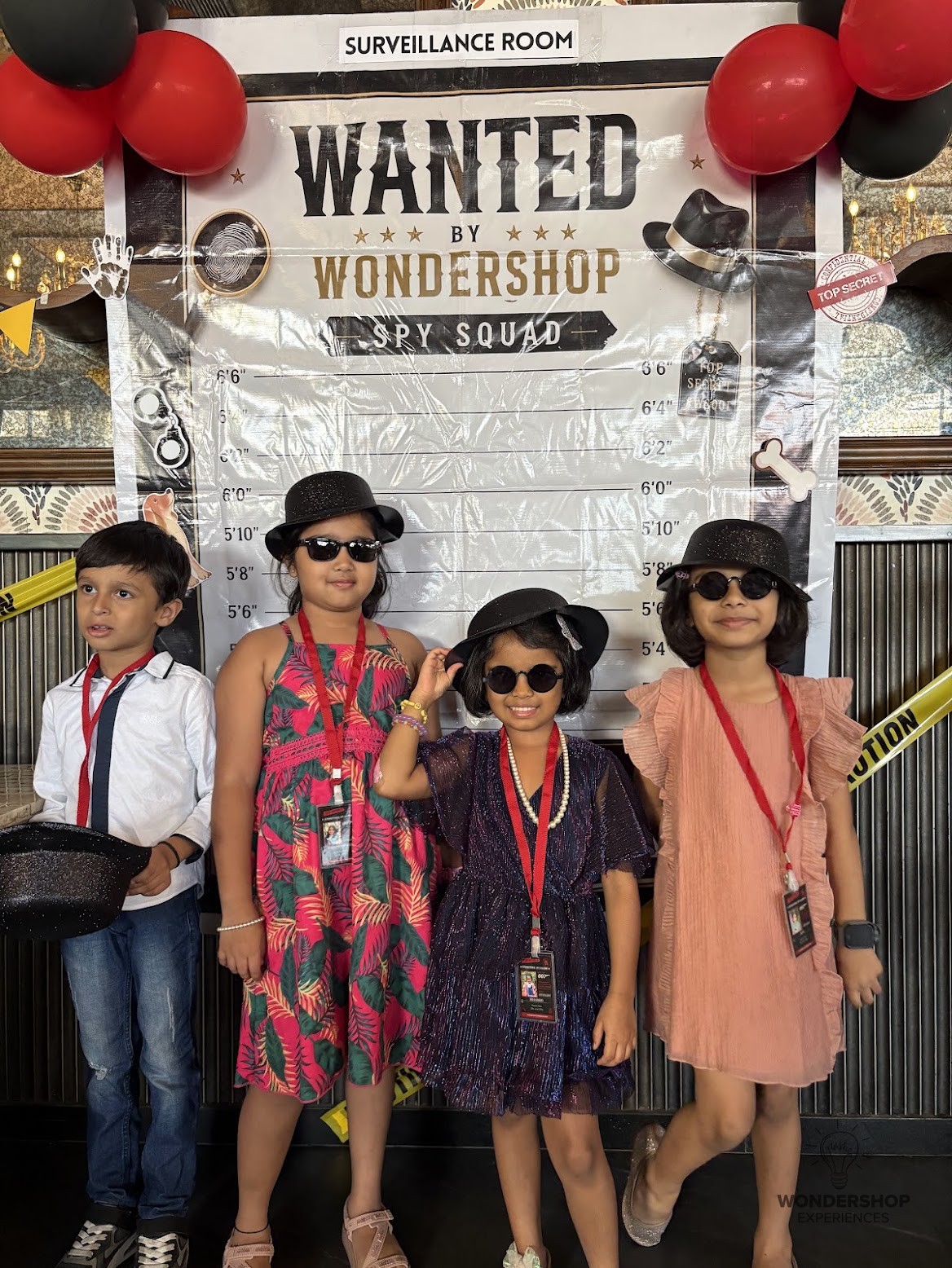 Spy mission birthday — real event photo