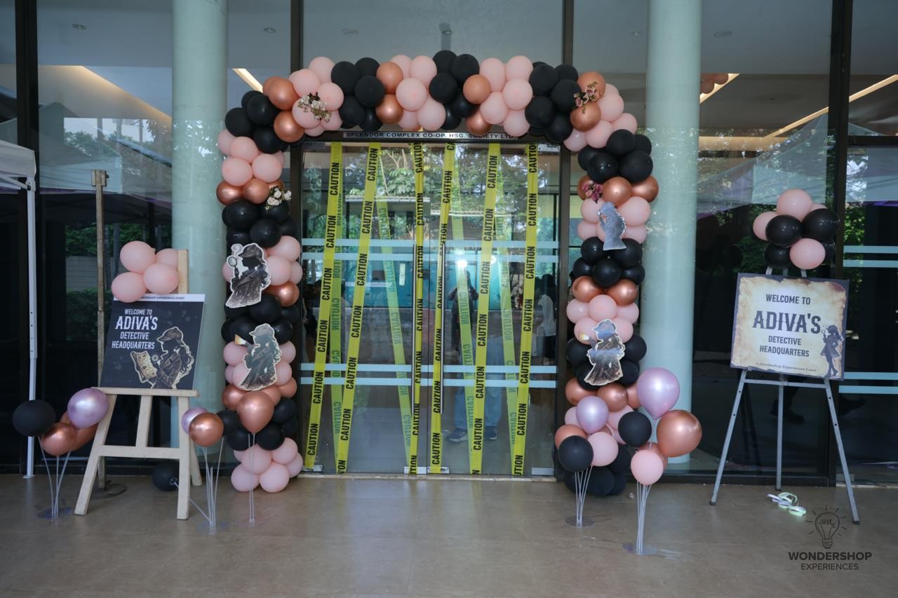 Spy mission decor — real event photo