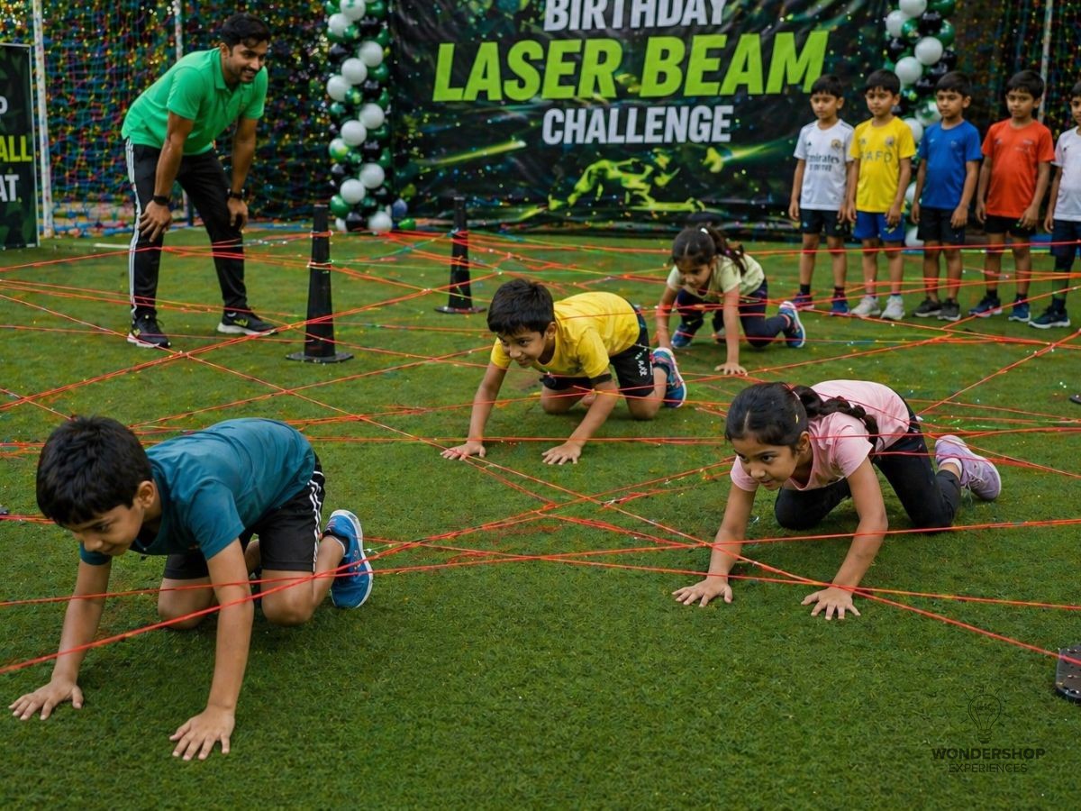 Laser beam challenge on turf