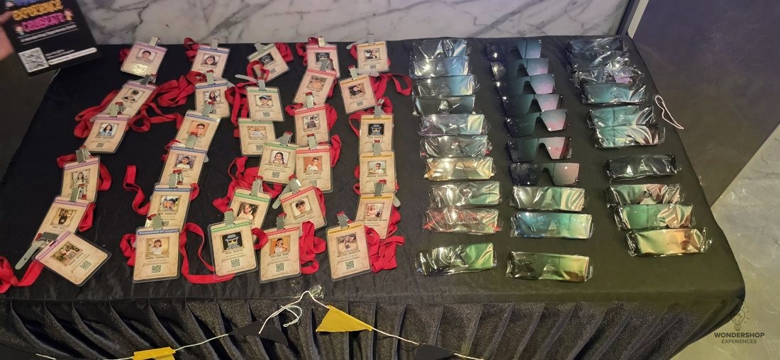 Spy ID cards and sunglasses