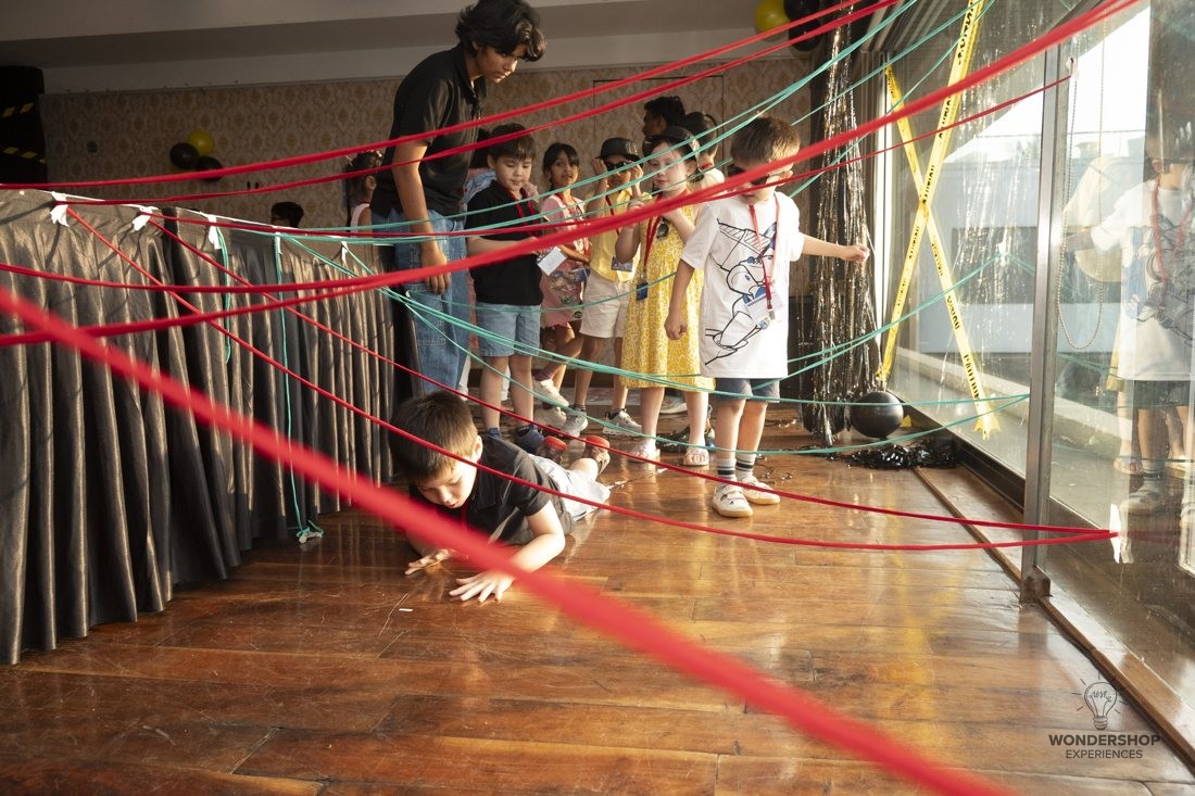 Kids in the laser tunnel